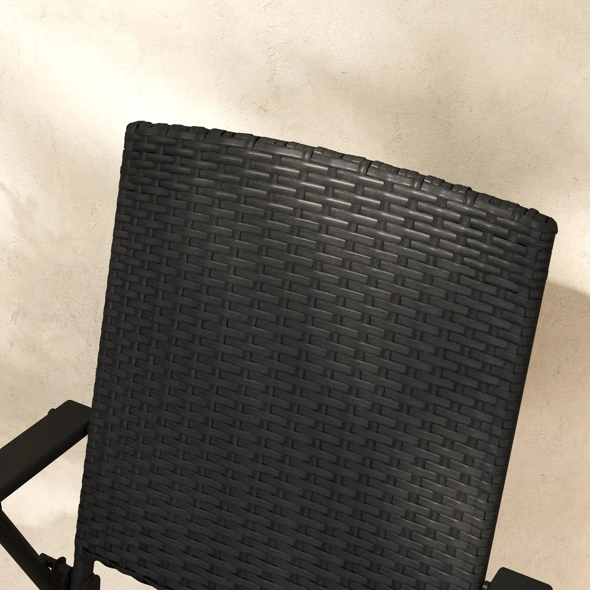 - Set Seat Folding Of Black Outsunny Rattan Trusted Chairs Student discount Two