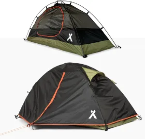 1 Person Hiking & Backpacking Tent - 3 Season Ultralight, Waterproof Tent for Camping with Rain Fly and Footprint - Black