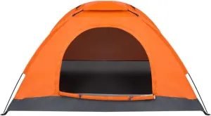 1-Person Waterproof Camping Dome Tent Automatic Pop Up Quick Shelter Outdoor Hiking Orange