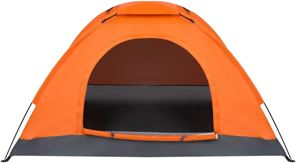 1-Person Waterproof Camping Dome Tent Automatic Pop Up Quick Shelter Outdoor Hiking Orange