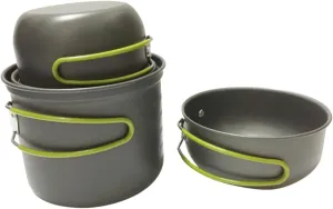 1 Set Lightweight Outdoor Cookware Durable Aluminum Alloy Cooking Utensils for Camping and Backpacking for People Collapsible Handle with Silicone Cover