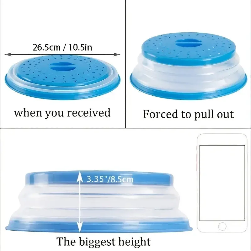 10.5 inch Collapsible Food Plate Lid Cover