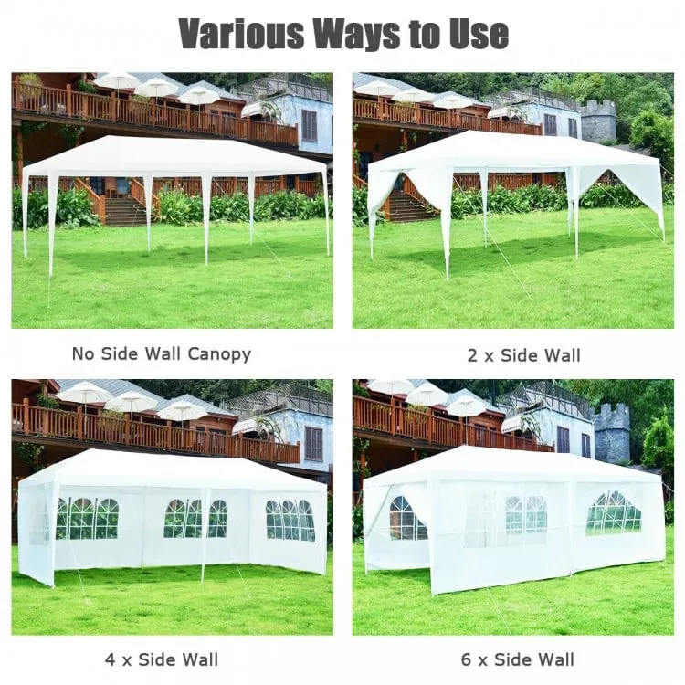 10X20 Feet Outdoor Party Tent with Removable Walls and Carry Bag