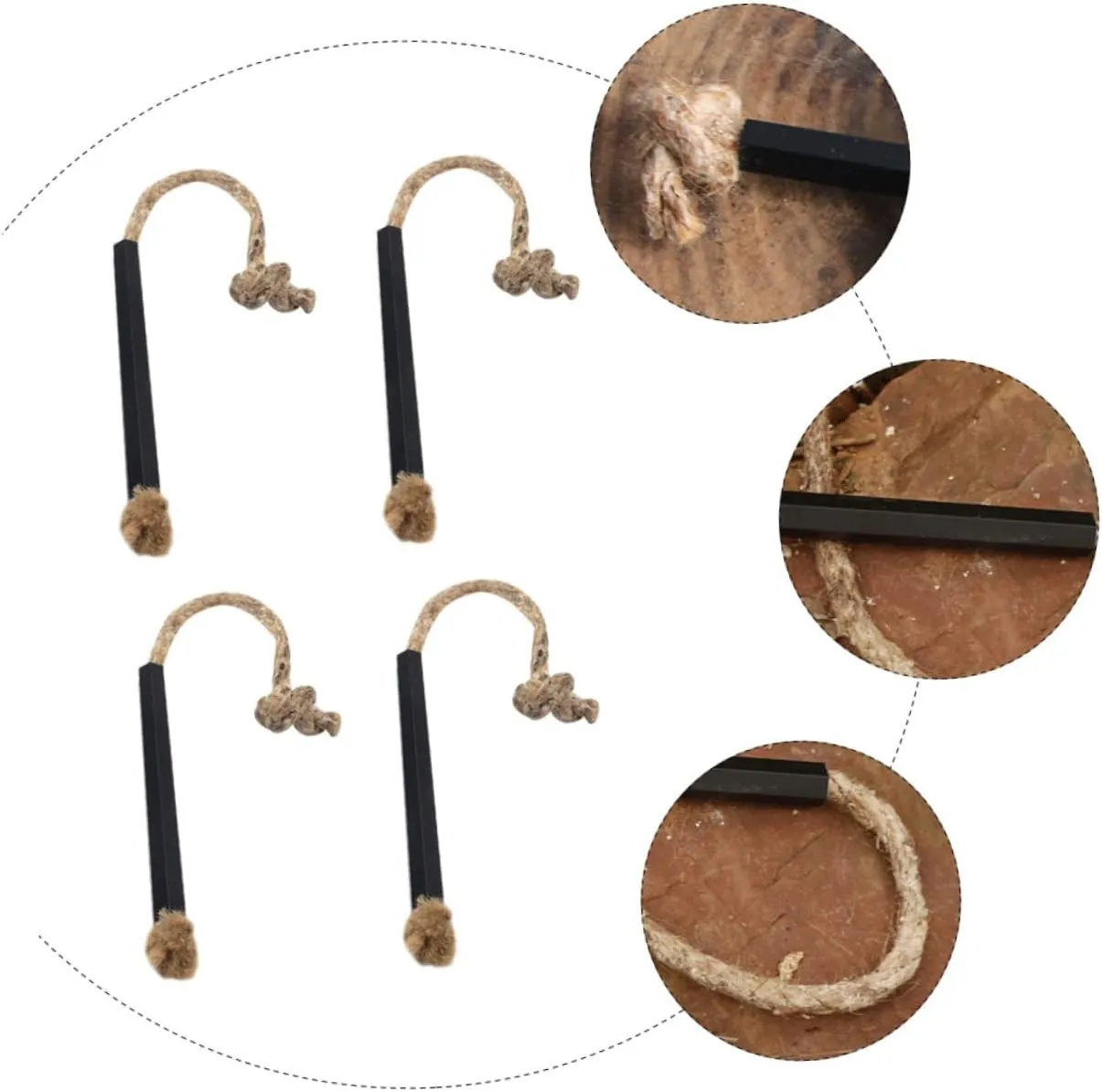 12 Pcs Wax-Soaked Kindling Hiking Supplies Portable BBQ Travel Stuff Camping Fire Starter Kit Hiking Fire Starter Kit Sleeve Tinder Flammable Cord Practical Ropes Wick