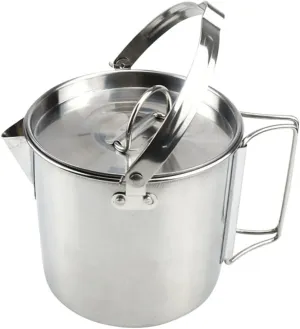 1.2l Hanging Pot Stainless Steel Kettle Lid Outdoor Cooking Boil Water for Tea Picnic Essential