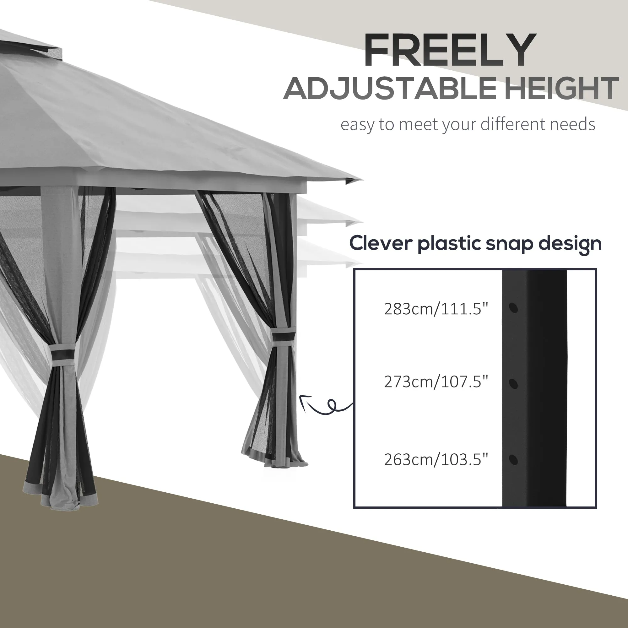 13' x 13' Pop Up Canopy with Mesh Sidewalls and Water/Sand Bag, UPF 50  Easy Up Canopy Tent Shelter, Wheeled Carry Bag for Garden, Backyard, Patio, Lawn, Dark Grey