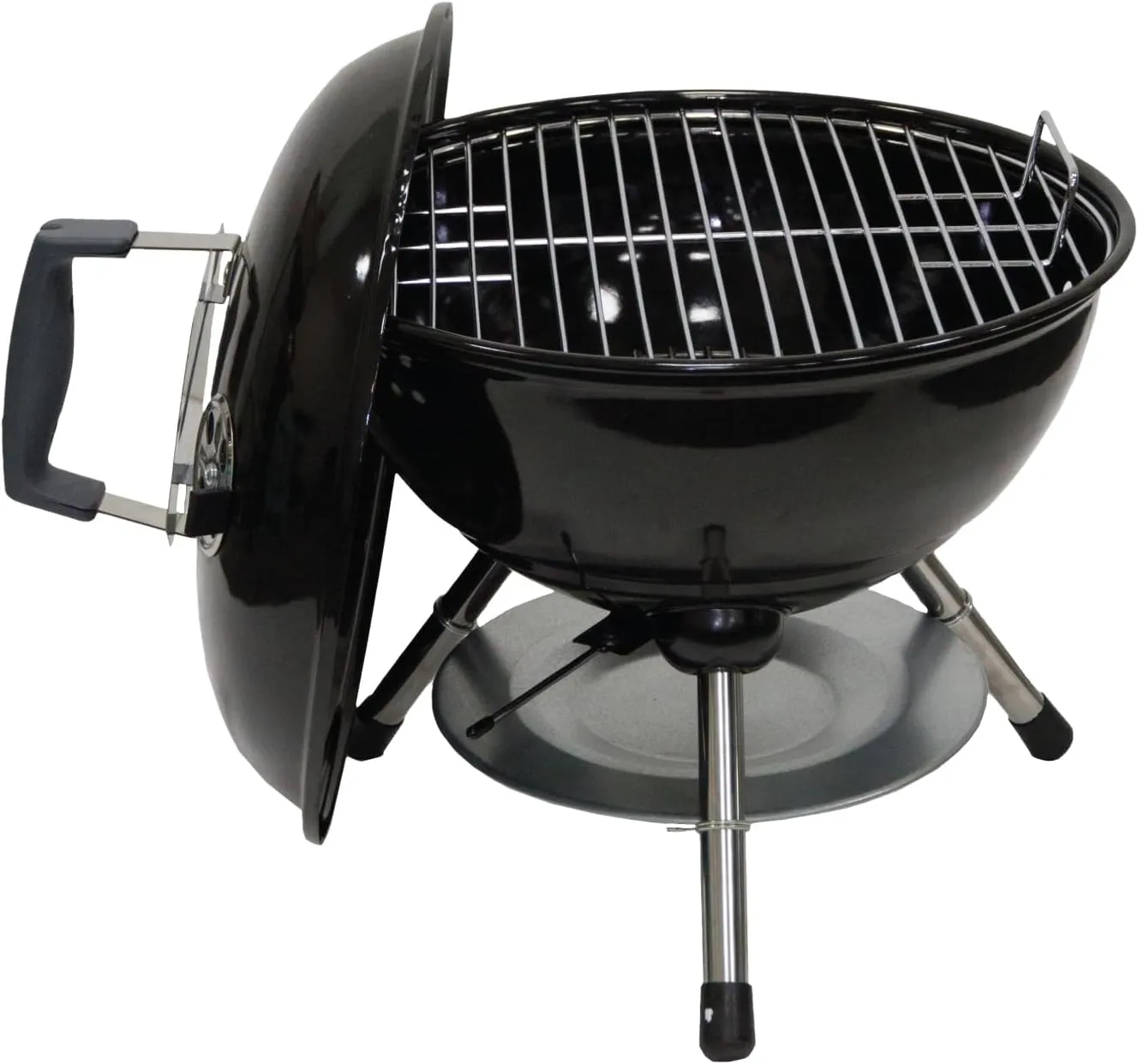 14.5" Portable Charcoal Barbecue Grill with Adjustable Air Vent, 141 SQ. In Cooking Area, Table Top Grill for Camping, Outdoor Cooking, Patios, and More - 810-23001
