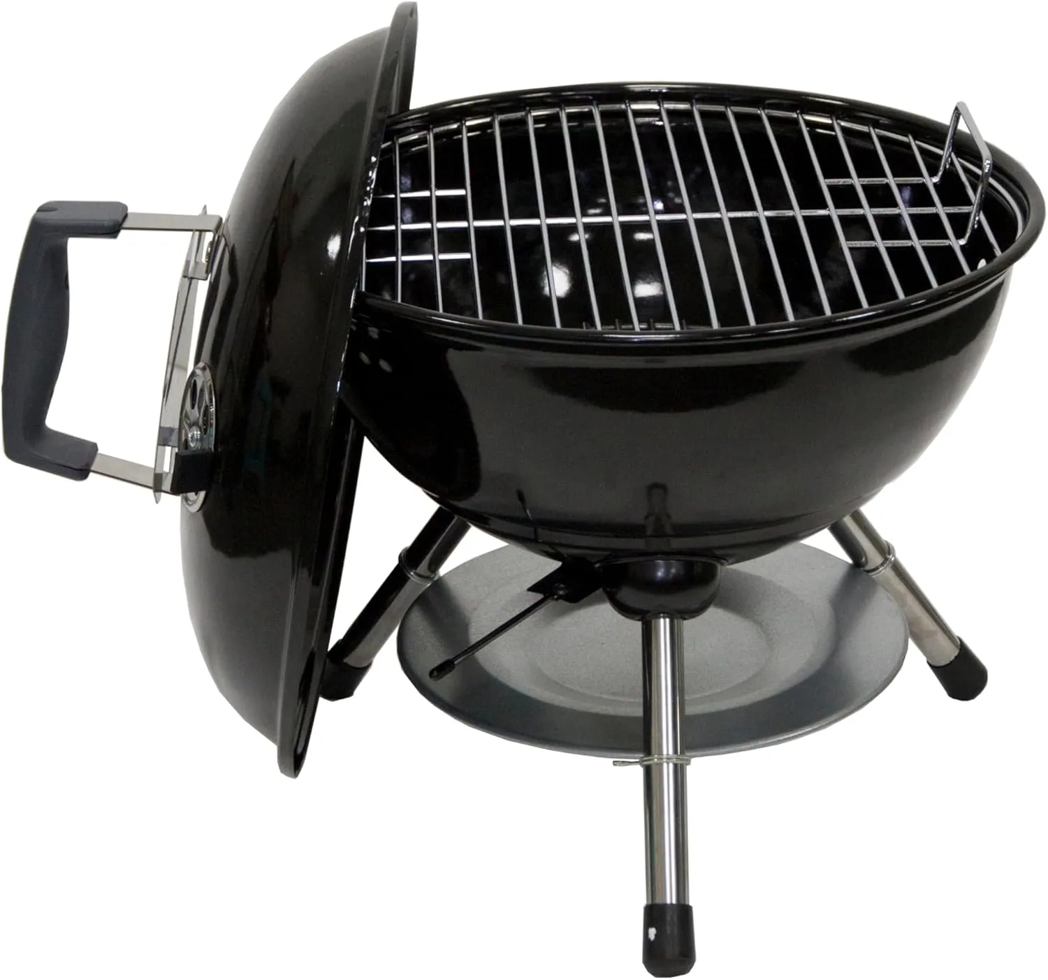 14.5" Portable Charcoal Barbecue Grill with Adjustable Air Vent, 141 SQ. In Cooking Area, Table Top Grill for Camping, Outdoor Cooking, Patios, and More - 810-23001