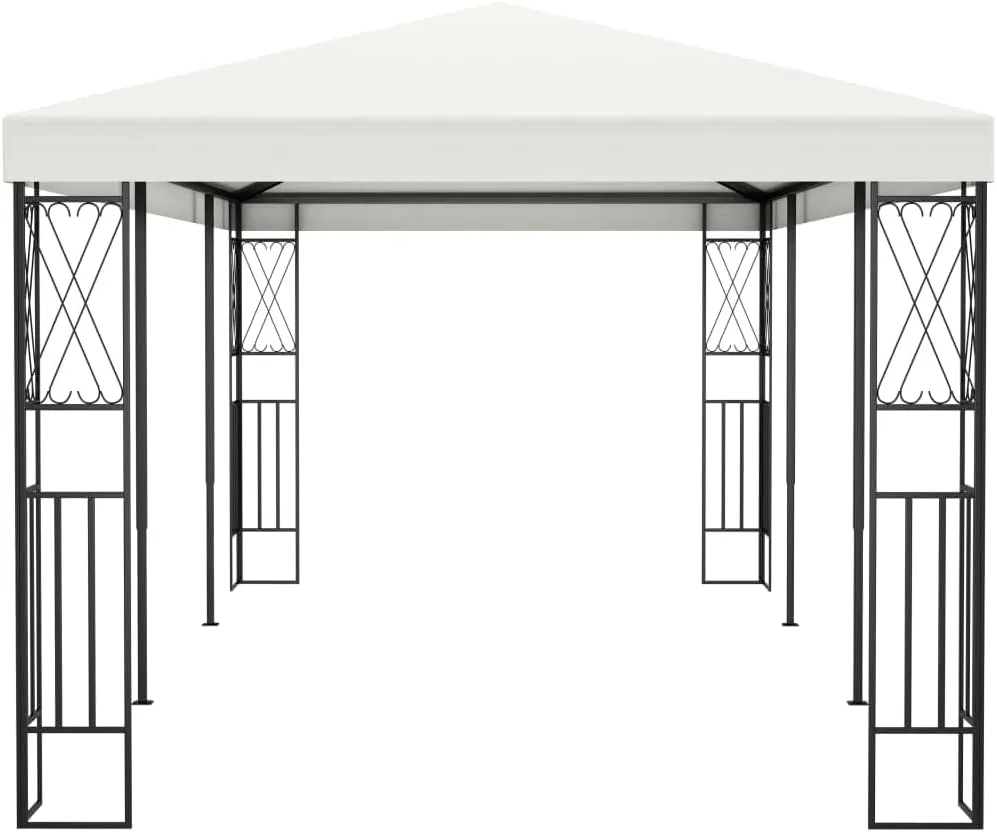 19.6x9.8ft Cream Outdoor Gazebo Canopy Tent with Steel Frame, Heavy Duty Party Tent for Backyard Patio Garden BBQ Gatherings