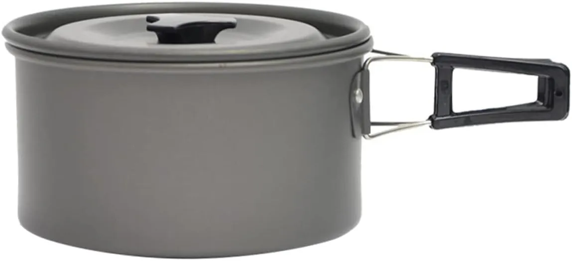 1set Hiking Cookware Foldable Non-Stick Camping Pot for Outdoor Cooking for Hiking Picnics Camping Lightweight Tool