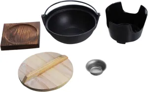 1set Outdoor Cast Cooking Pot Stove and Supporting Plate Portable Multifunctional Cookware for Camping Backpacking and Family Gatherings Lightweight and Easy to Clean