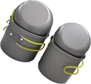 1Set Portable Outdoor Camping Cookware Multi Purpose Cooking Pot with Insulation Lid Lightweight for Hiking Picnics and