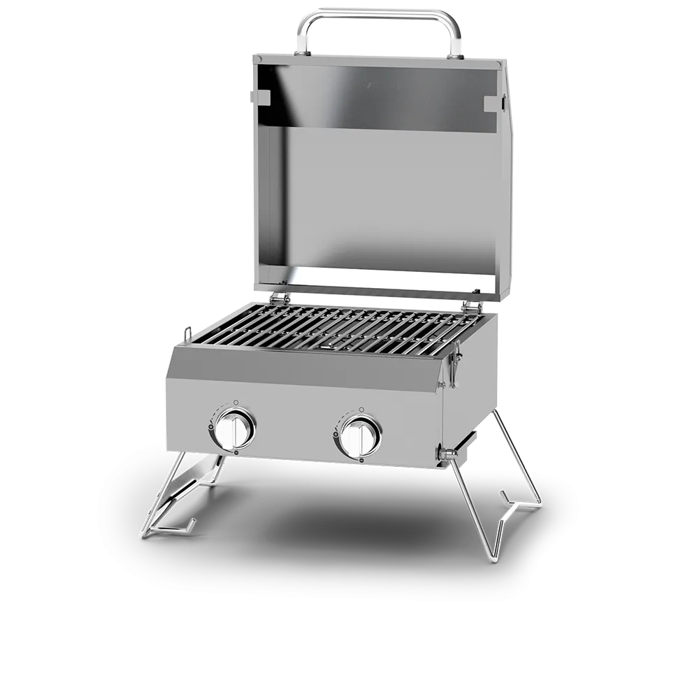 2-Burner Table Top Portable Propane Gas Grill
