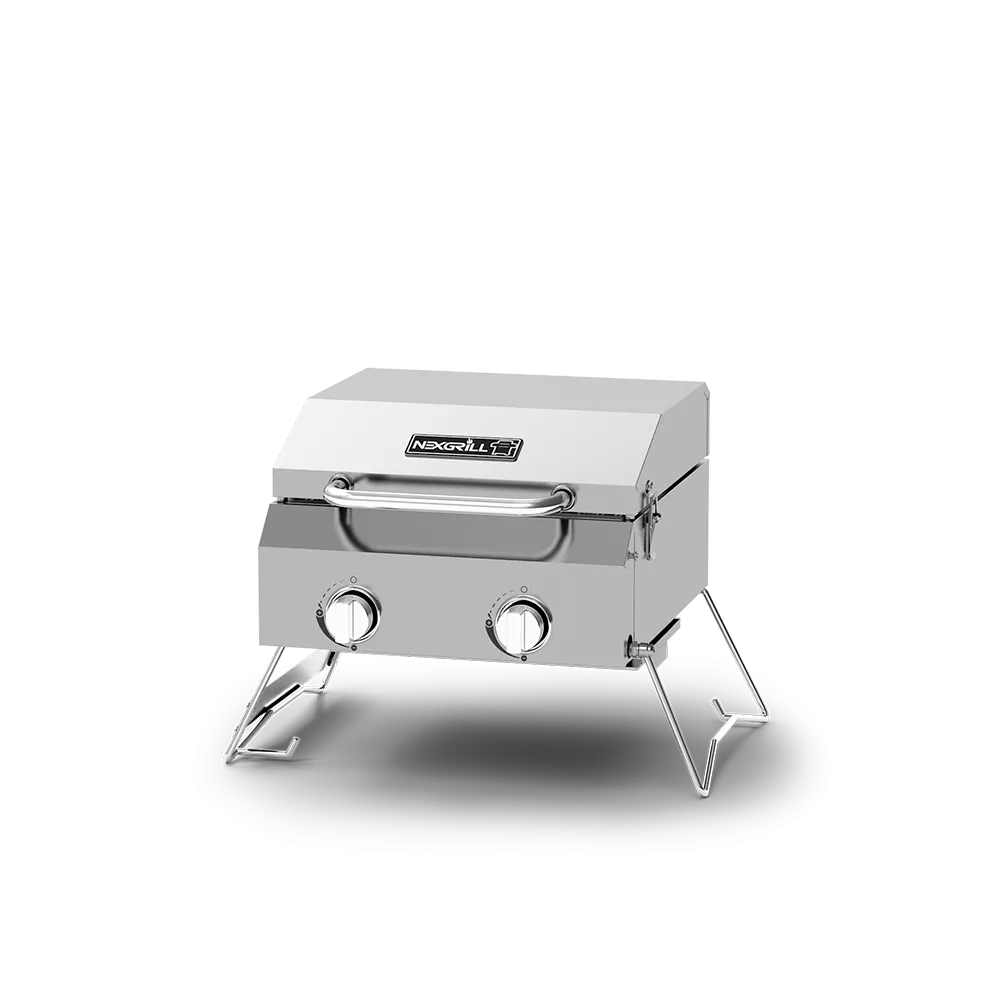 2-Burner Table Top Portable Propane Gas Grill