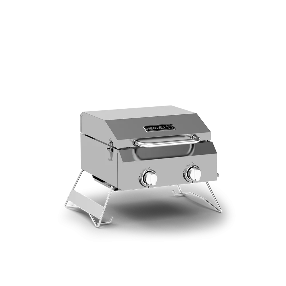 2-Burner Table Top Portable Propane Gas Grill