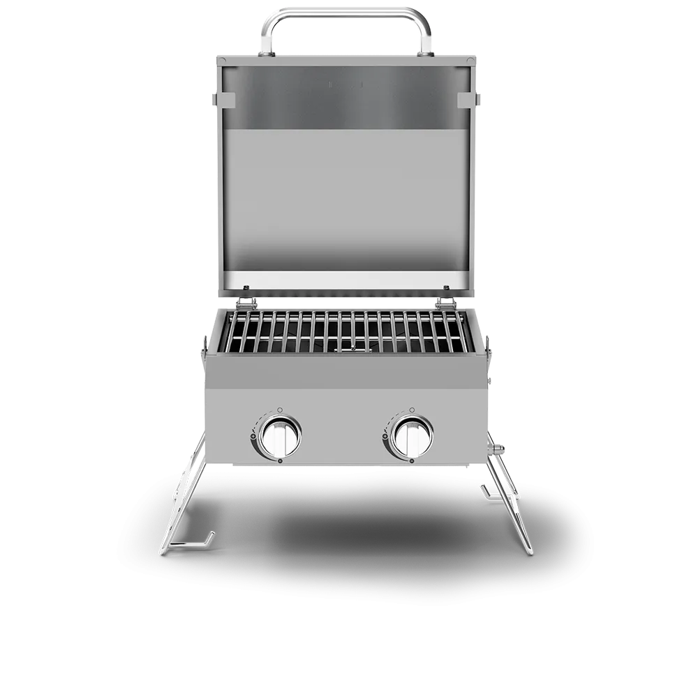 2-Burner Table Top Portable Propane Gas Grill