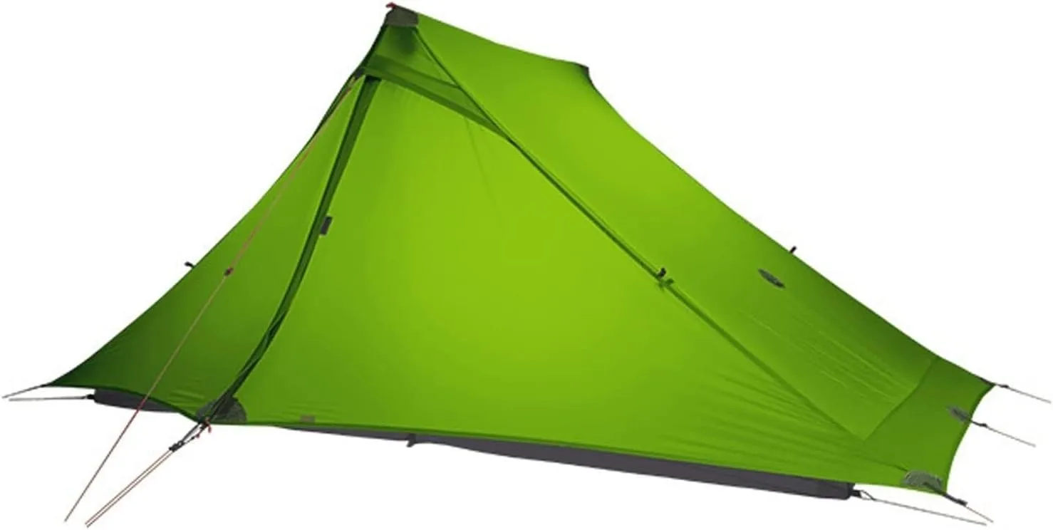 2-Person 4-Season Outdoor Camping Tent, Waterproof, Breathable Nylon, Green, for Hiking & Camping