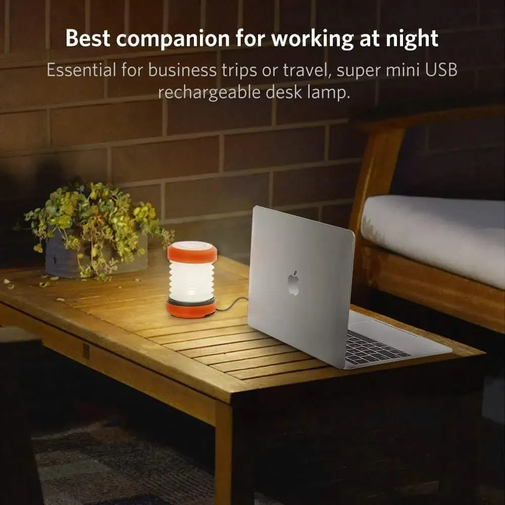 2/4 Foldable, Hand Crank Solar Camping Lantern Set w/Power Bank Function