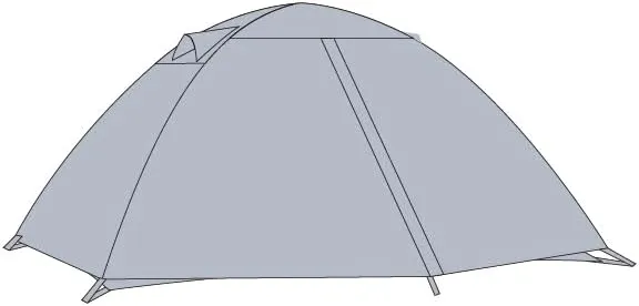 2/4 Person Double Layer Dome Camping Tent, Waterproof & Windproof, Easy Setup, Ideal for Family Camping, Hiking, and Backpacking
