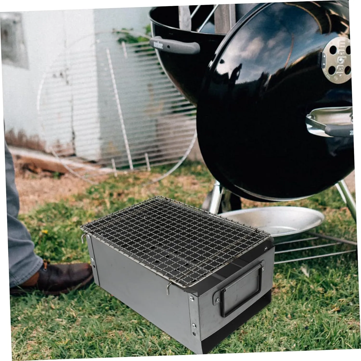 2pcs Electric Barbecue Grill Portable Bbq Grill Camping Bbq Stove Iron Alloy