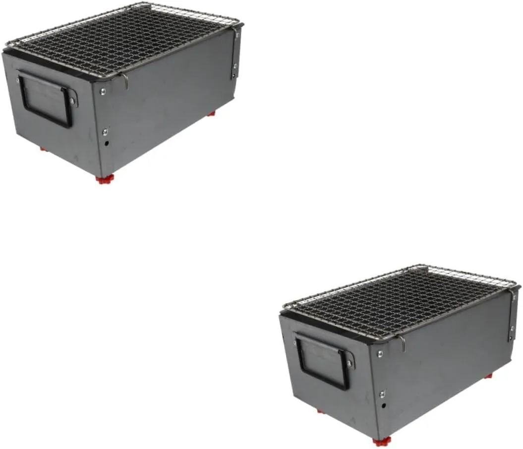 2pcs Electric Barbecue Grill Portable Bbq Grill Camping Bbq Stove Iron Alloy