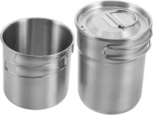 2pcs Foldable Stainless Steel Cups with Handles Lightweight Collapsible Mugs for Camping Hiking and Picnics Versatile Insulated Thermal and Beer Cups