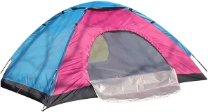 3-4 Person Double Door Camping Tent, Waterproof & Windproof, Portable Outdoor Tent