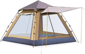 3-4 Person Single Layer Tents Waterproof UV Weather Resistant Family Outdoor Fishing Party Camping Tent Beach Travel