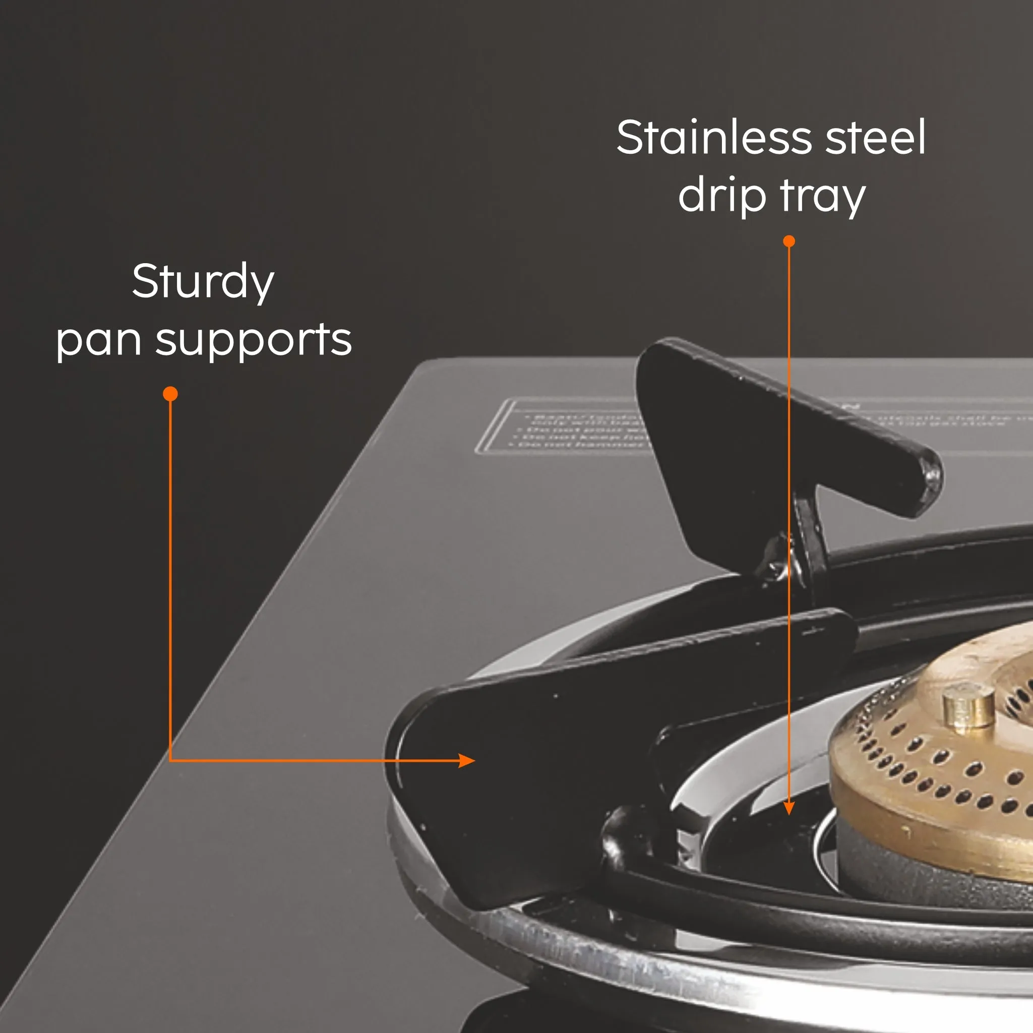 3 Burner PNG Glass Gas Stove with Brass Burner Black - Manual (1030 GT BB BL PN)