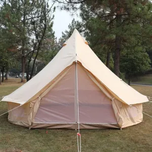 4-12 Person Camping Tent, Easy to Install, 4-6 Meters Oxford Cloth Tent Outdoor Four Seasons Family Gathering Picnic yurt Tent with Stove