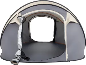 4 Person Pop-Up Camping Tent for Easy Setup, Spacious & Ventilated Lightweight Outdoor Tents for Camping, Hiking, Fishing, Beach & Outdoor Activities, Khaki