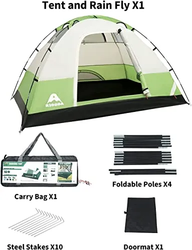 4 Person Tents for Camping Ventilated Removable Instant Tent, Set up Dome Tent 4 Seasons for Outdoor Camping, Hiking, Fishing