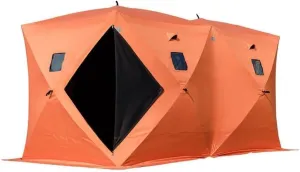 5-8 Person Winter Ice Fishing Tent, Windproof Waterproof Shelter for Winter Camping, 300D Oxford Fabric, Easy Setup, Outdoor Warm Tent