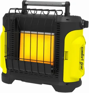 5,500-10,000 BTU Indoor-Safe Portable Propane Radiant Heater, Compact Heater for Job Sites & Recreation, Easy Carry Handle, Heats Up to 250 Sq Ft
