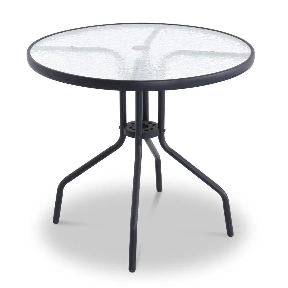 6 Dining Black Outdoor - Set Round Complete collection Piece Masterful craftsmanship Gardeon