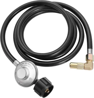 6 Feet Propane Adapter Hose with Regulator to Quick Connect for 17"/22" Blackstone Tabletop Camper Grill,Propane Accessories and Replacement Parts for 17"/22" Blackstone Griddle (6 Feet)