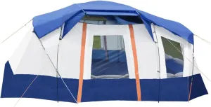 6/8/10 Person Tents for Camping, Waterproof Family Big Glamping Tent with Screen Porch, 2 Doors Multi Room Cabin Tents with Skylight & Removable Rainfly & 4 Mesh Windows for Outdoor, Travel