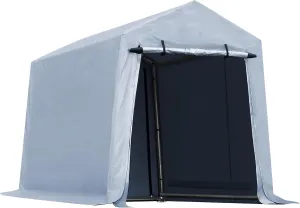 6x7x8FT Portable Storage Shed, Heavy Duty Outdoor Storage Shelter with Waterproof Cover, Portable Garage with Roll-Up Zipper Door and Ventilated Window for Motorcycles, Bicycles, Boats, Party
