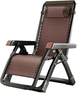 Adjustable Zero Gravity Recliner Chair, Folding Lounge Chair for Beach, Camping, Lawn, Poolside, Portable, Lockable Tilt, 200kg Capacity