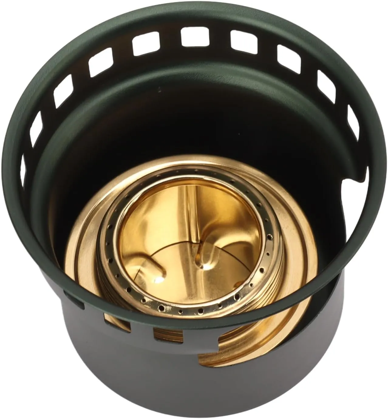 Alcohol Stove, Portable Alcohol Trangia Alcohol Stove with Extended Handle for Camping Picnic (Dark Green)