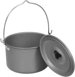 Aluminum Camping Cooking Pot Set Lightweight Portable Cookware with Lid for Hiking Outdoor Cooking and Picnics Durable Design for Person Use Deep