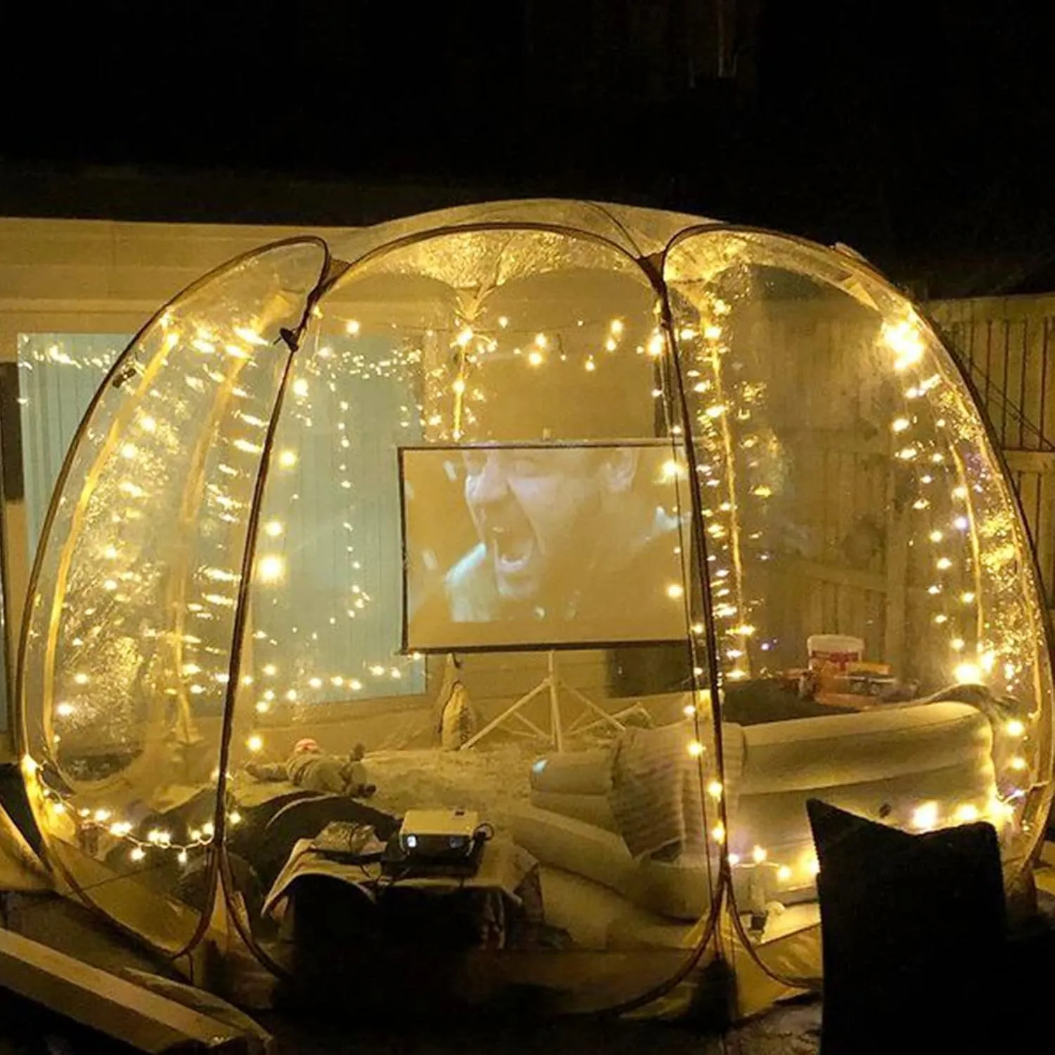 Alvantor Pop Up Bubble Tent - Large Oversize Weather Proof Pod - Cold Protection Camping Tent - Winter Tent Beige