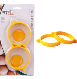 Appetito | "Pansafe" Silicon Egg Rings Set 2 | Yellow