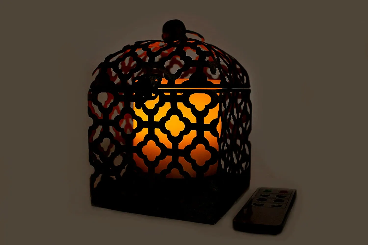 Ara Blue Lantern & Remote Control Flameless Candle - Pack of 4 sets