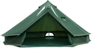 AvimYa Outdoor Camping Tent, Four-Season Tent, Rainproof Tent, Can Accommodate 8-10 People, Transparent Window on Top with Chimney Opening