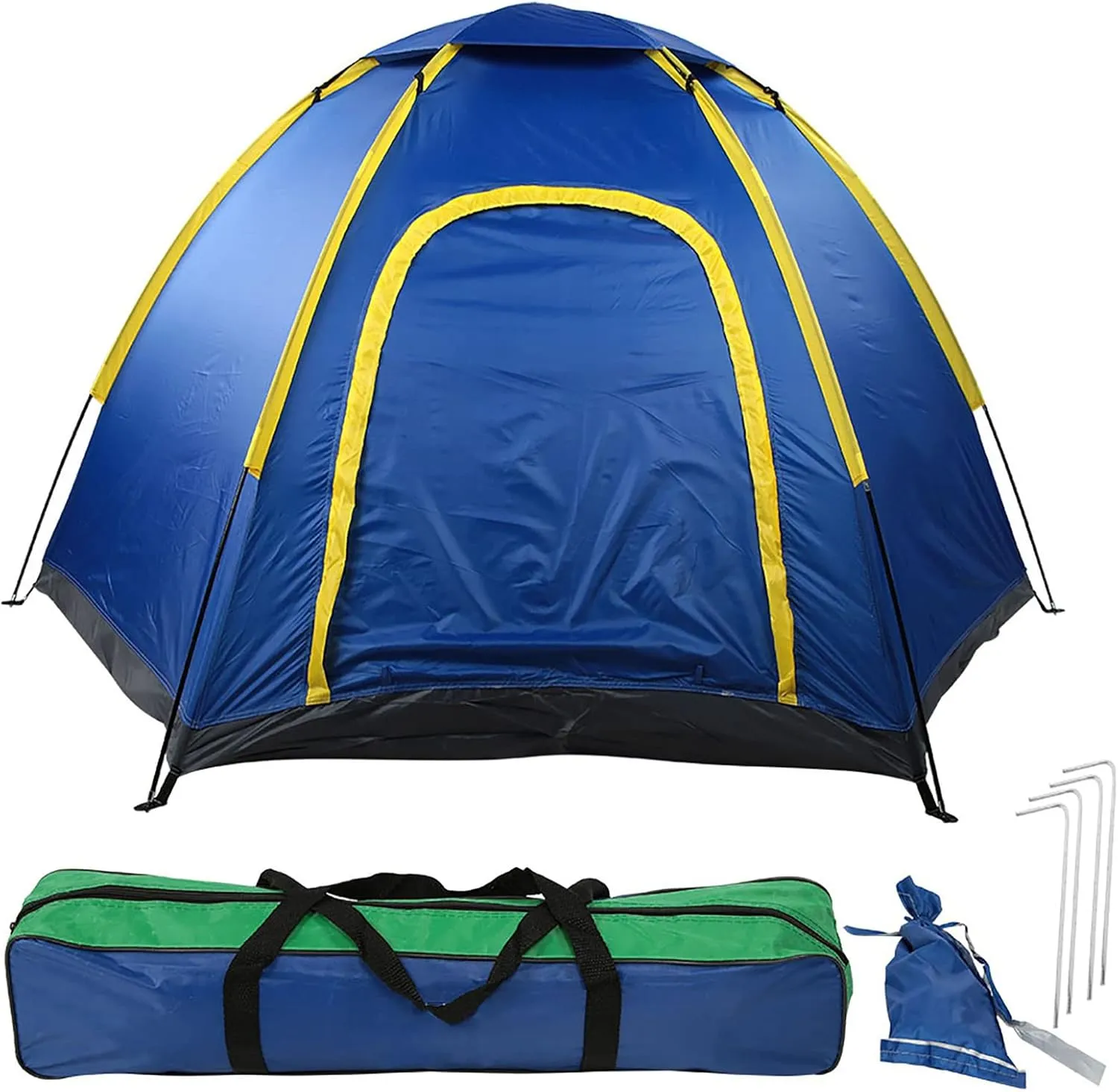 Backpacking Tent,Large Space Rainproof Camping Picnic Tent Sun Shelter with Mesh Window Carry Bag for Family Camping,Hiking and Glamping