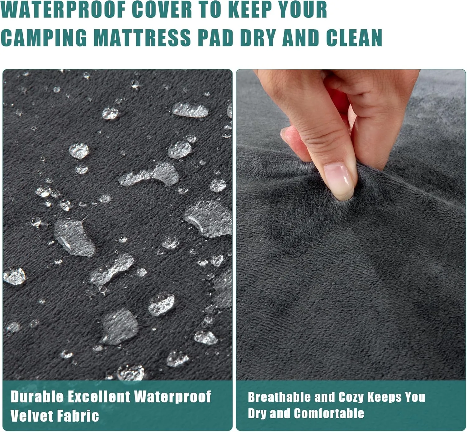 BALAPET Memory Foam Camping Mattress for Outdoor Sleeping, Porable 3" Thickness Roll Up Camping Mattress Pad Mat for Travel Truck Bed Tent