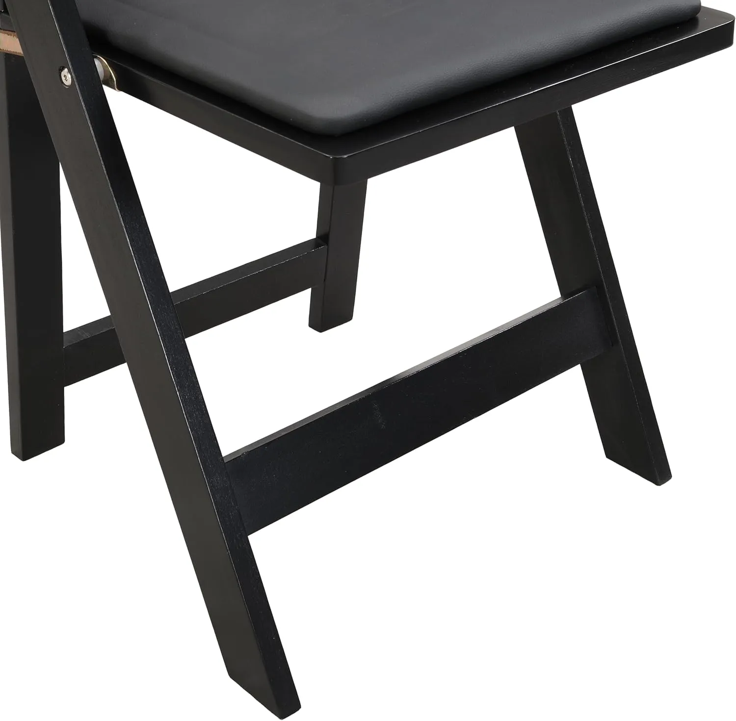 Ball & Cast Upholstered Folding Chair,4 Pack,Solid Wood Frame,16.9" Seat Height,Ergonomically Designed Back and Cushion,Easy Carry,No Assembly Required,for Kitchen,Restaurant,Black