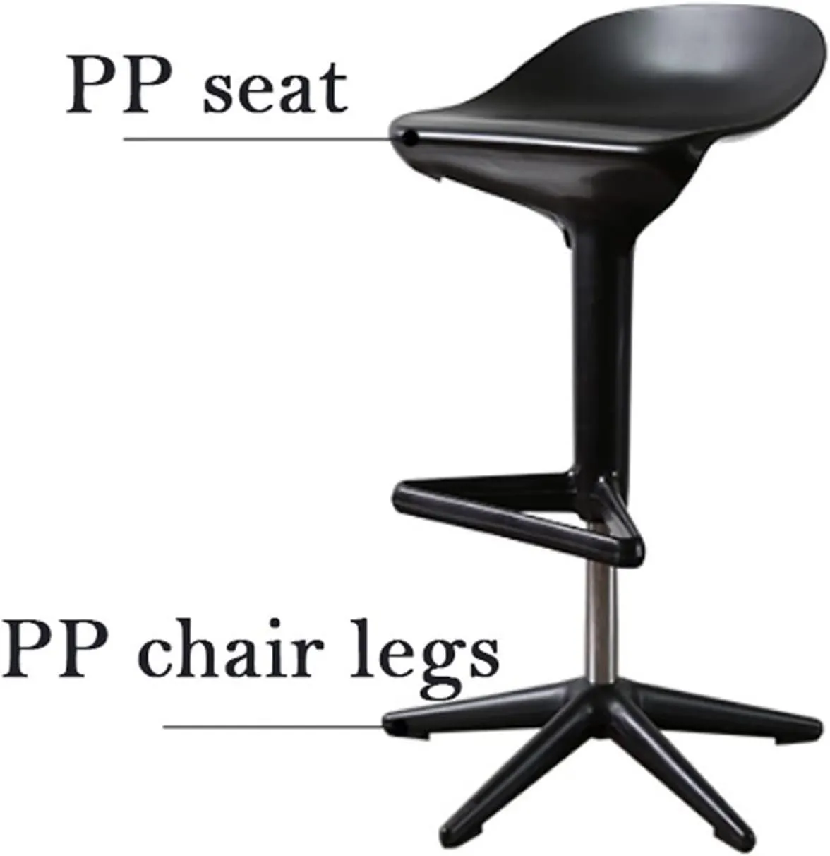 Bar Chairs Creative Bar Chair Modern Restaurant Lifting High Stool Home Kitchen Cafe Decoration Back Chair Adjustable Bar Chair Bar Stools with Back(C)