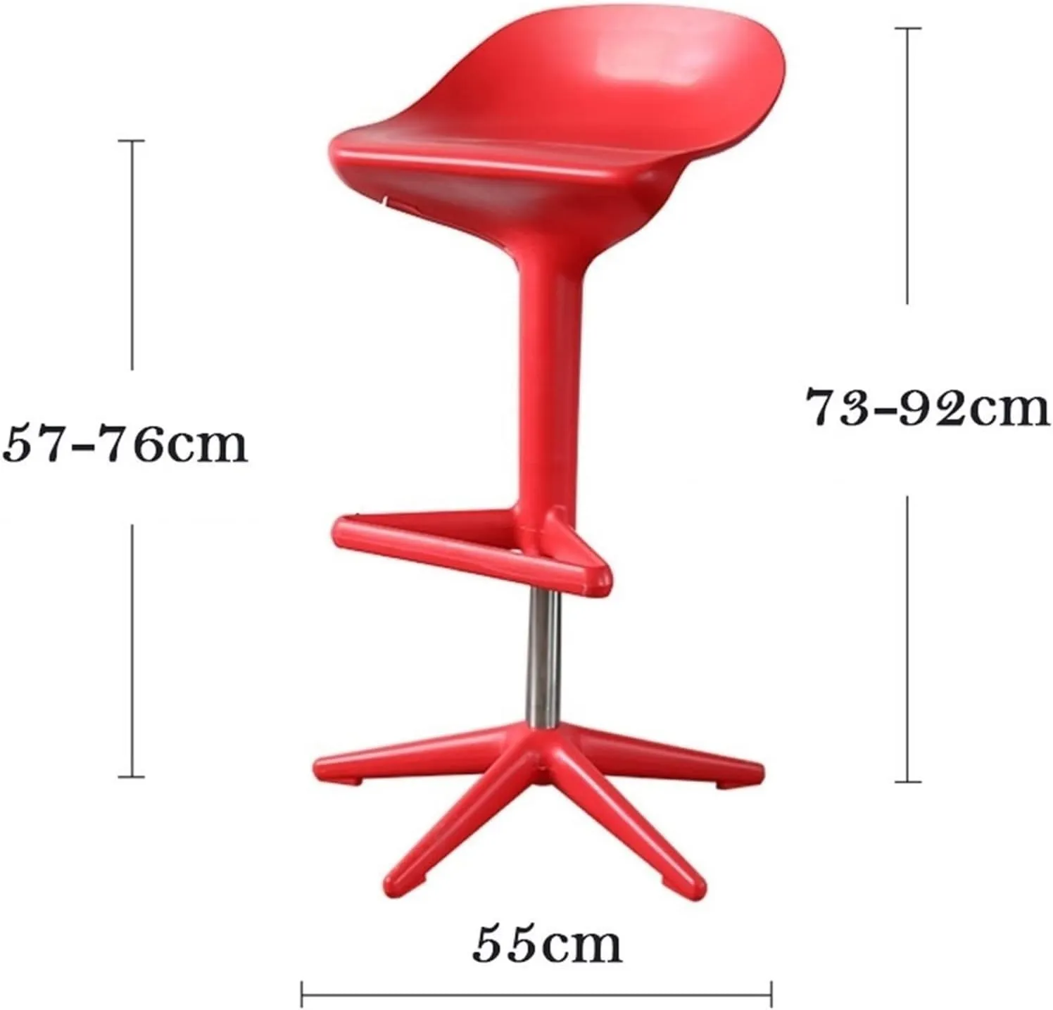 Bar Chairs Creative Bar Chair Modern Restaurant Lifting High Stool Home Kitchen Cafe Decoration Back Chair Adjustable Bar Chair Bar Stools with Back(C)